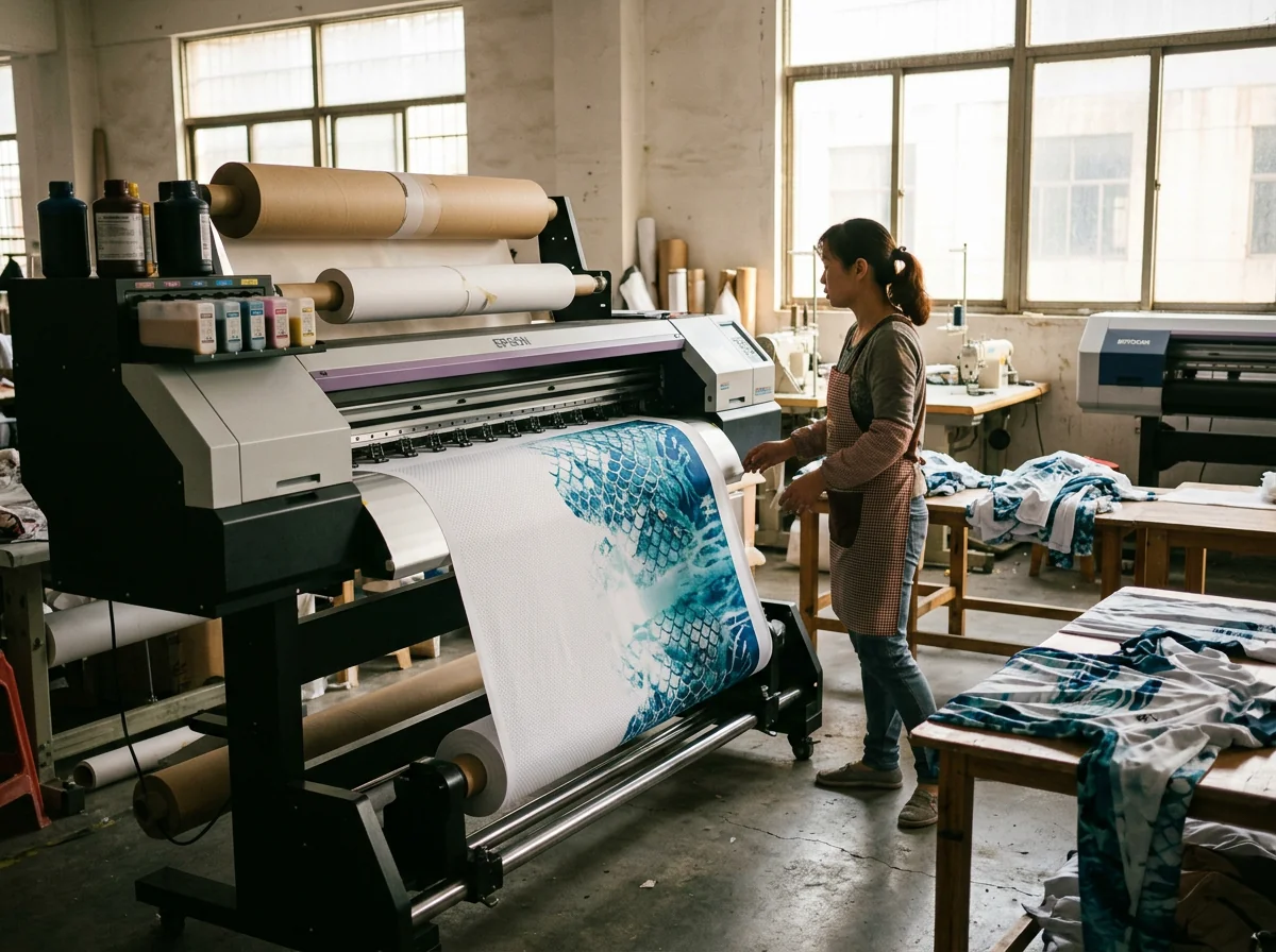 Dye-sublimation printer running performance fishing knit, 2016