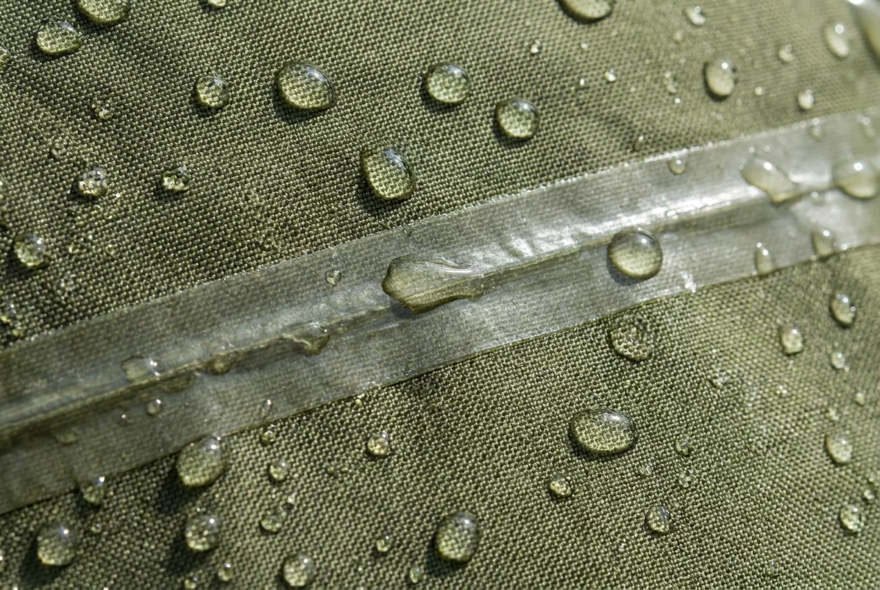 Waterproof-breathable membrane face fabric for fishing rain shells