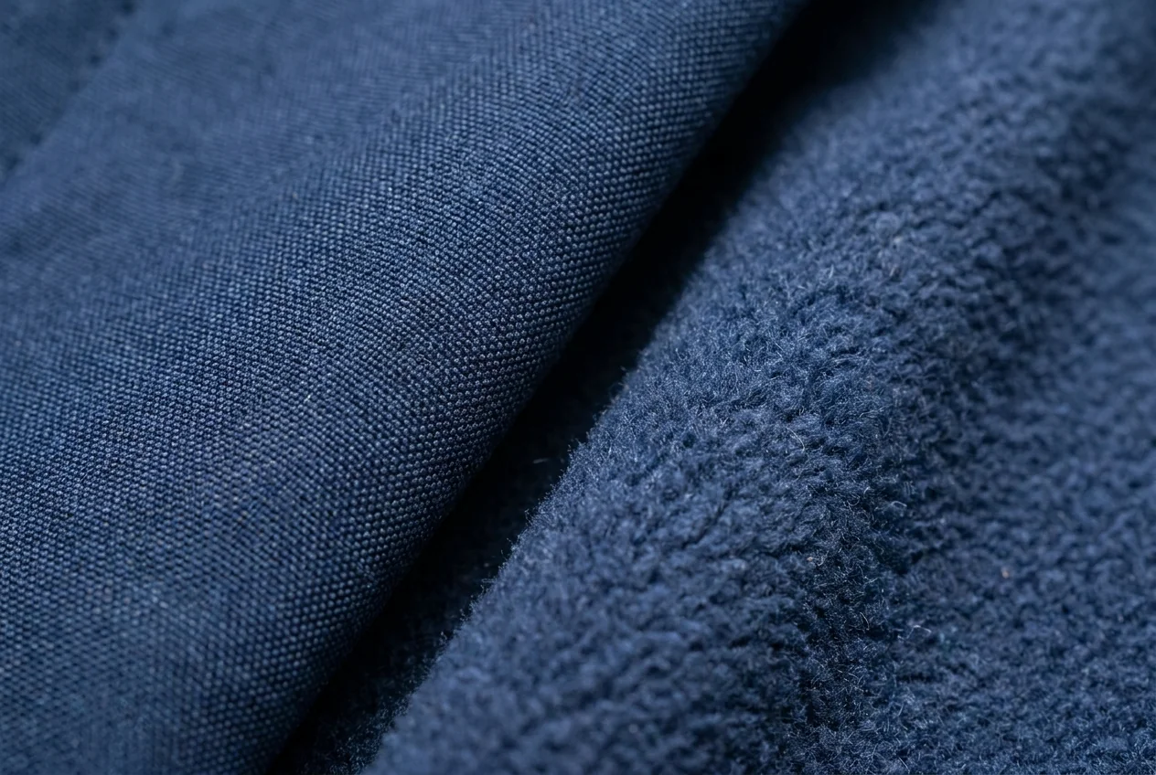 Softshell face fabric with DWR finish for fishing jackets