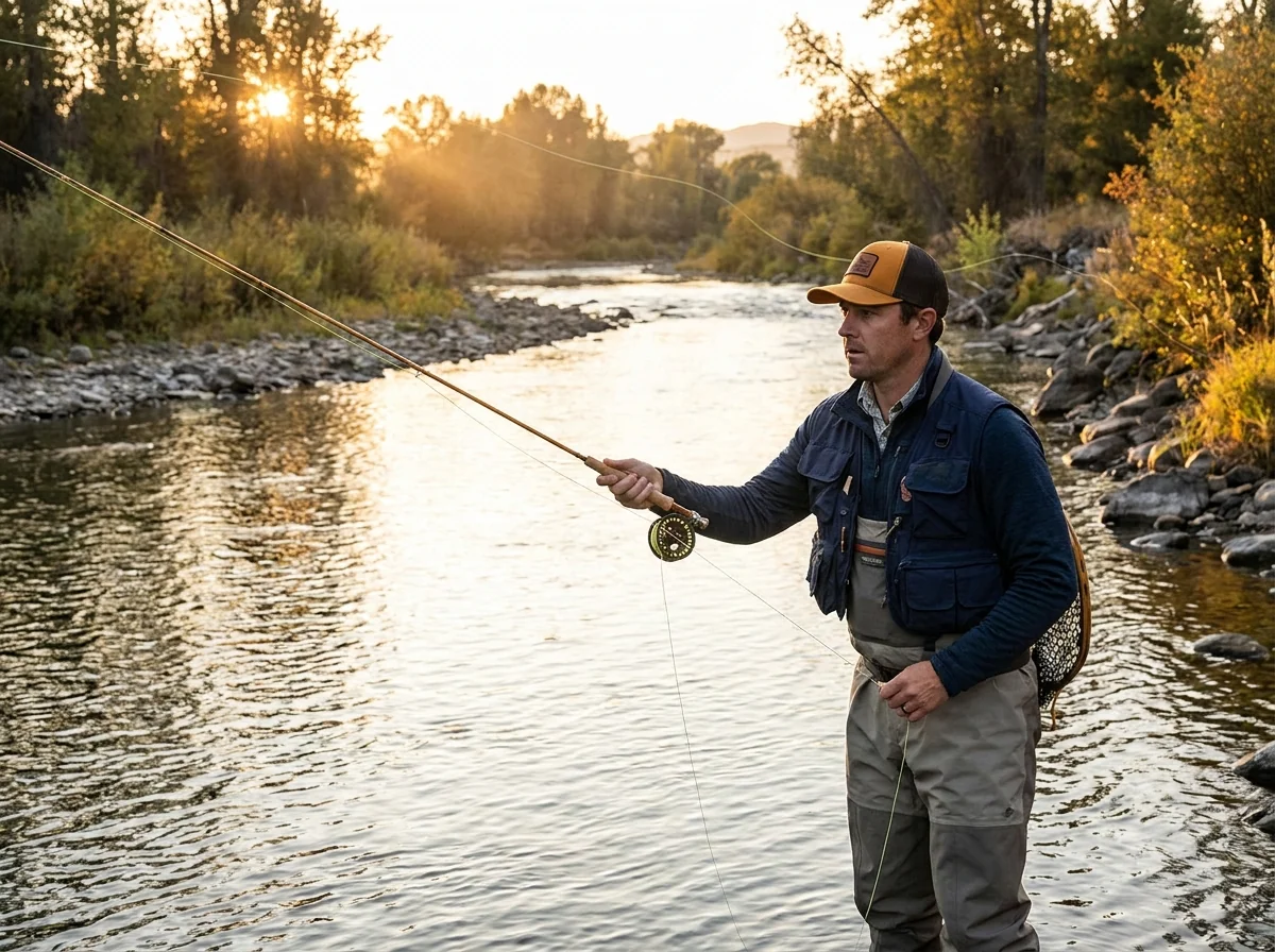 Angler wading and standing on a hot deck in custom fishing shorts