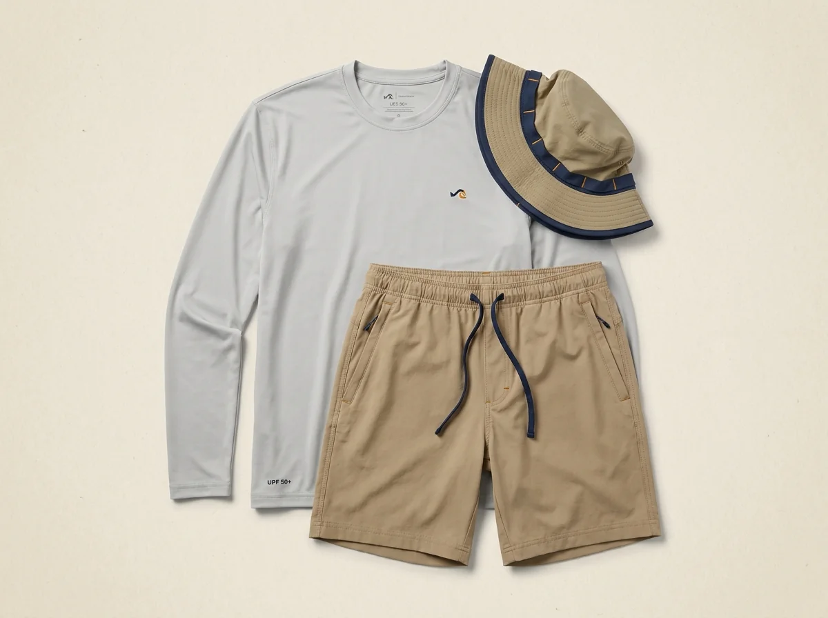 Your-logo pre-production fishing apparel sample