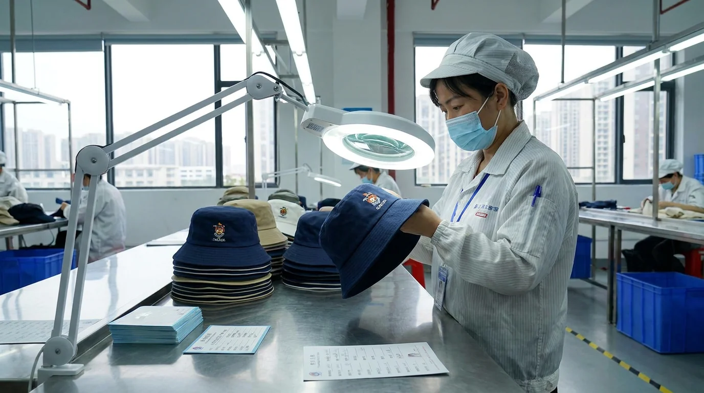 Garment factory floor building custom work shirts