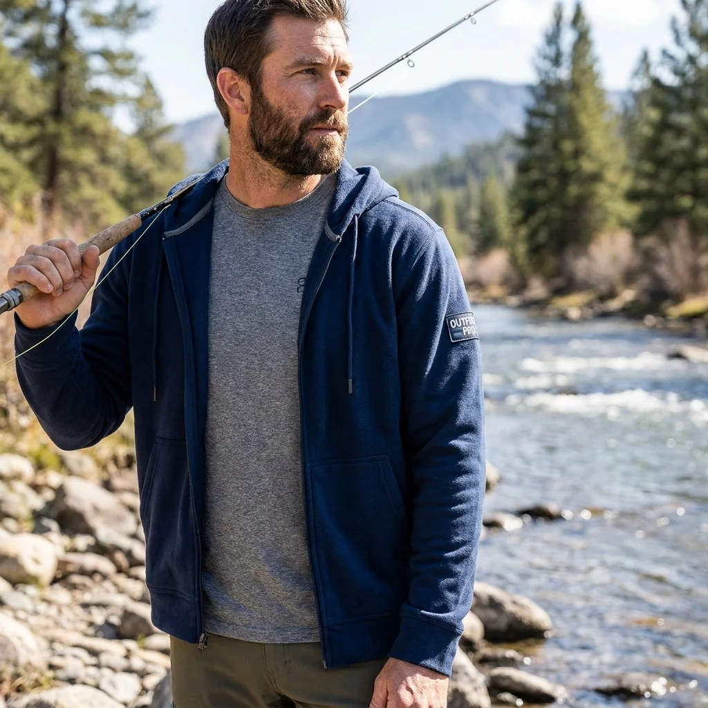 Custom youth long-sleeve fishing shirt, youth-cut
